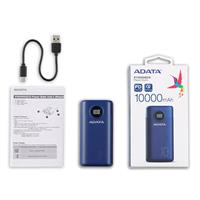 ADATA AP10000QCD 10,000mAh Power Bank USB Blue