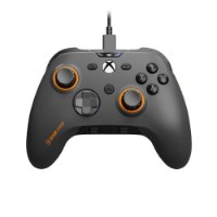 בקר גיימינג חוטי צבע אפור Scuf Valor Wired TMR – פריט בודד אפור עם הדגשים כתומים נראה מלפנים