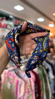 צעיף שרשרת פנינה בוהו כחול