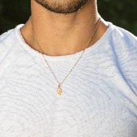 שרשרת גולגולת יהלומים לבנים לגבר