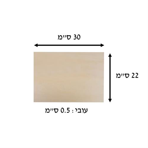 לוח עץ איכותי לציור מידה 22/30 ס"מ