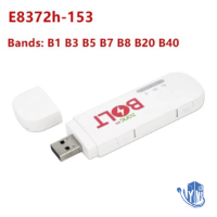 מתאם רשת סלולרי עם 2 אנטנות לשיפור הקליטה Bolt E8372h-153 150M LTE 4G USB WiFi