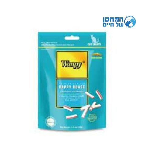 וונפי חטיף לחתול רצועות עוף סנדוויץ 100 גרם