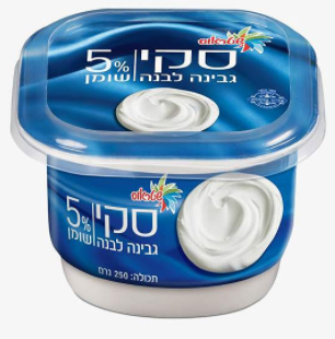 גבינה לבנה סקי 5% 250 גרם