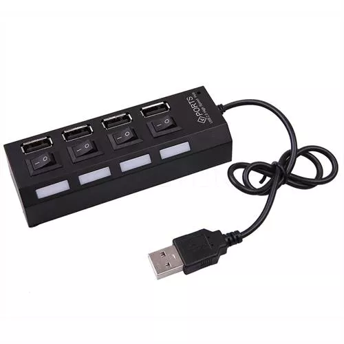 מתג 4 יציאות חיבור USB 2.0