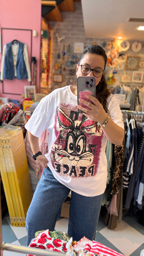 טישרט Peace לבנה