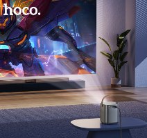 מקרן נייד חכם HOCO DT4 – אנדרואיד מובנה, פוקוס אוטומטי ואיכות HD