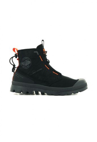 PALLADIUM | פלדיום- PALLADIUM PAMPA TRAVEL LITE BLACK/BLACK | שחור שילוב כתום | גברים