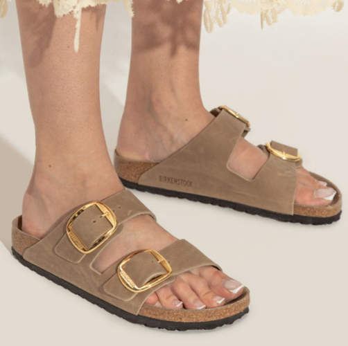 BIRKENSTOCK - Low sandals 1030395 - Tobacco brown Big buckle