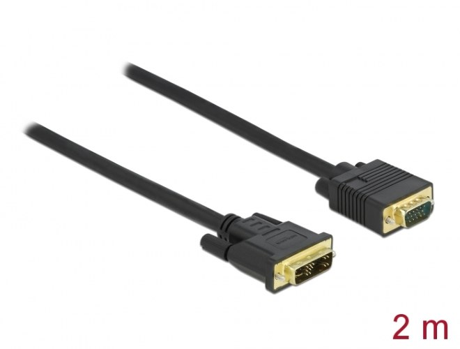 כבל מסך Delock Cable DVI 12+5 Male To VGA Male 2 m