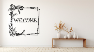 Welcome קווים מרובע
