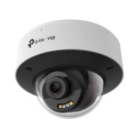 מצלמת רשת כיפה Vigi S285 2.8mm 8MP – פריט בודד לבן ושחור עם עדשה וארבע נורות גלויות 4K