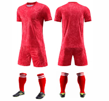 חליפת כדורגל צבע אדום (לוגו+ספונסר שלכם)