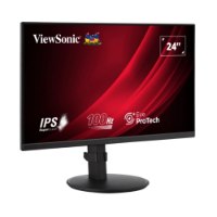 מסך מחשב 24” Viewsonic VG2408A-MHD – מסך שחור מציג IPS 100Hz ו-24 אינץ על רקע אדום