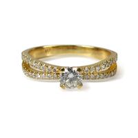 טבעת אירוסין │ טבעת משובצת יהלומים │ טבעת זהב עם יהלומים