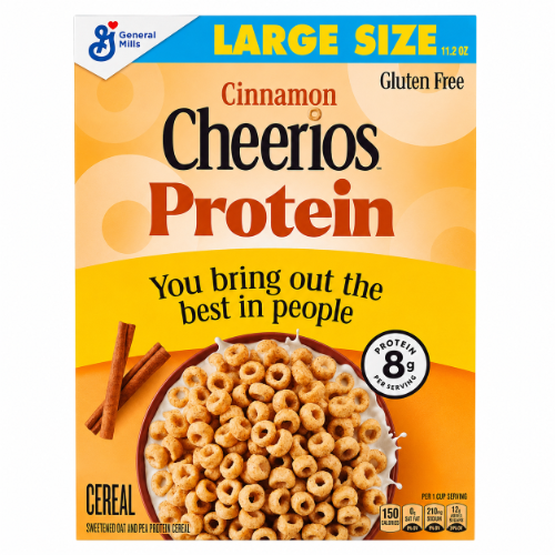 דגני בוקר חלבון בטעם קינמון ללא גלוטן 317 גרם - Cheerios