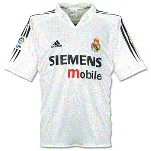 חולצת משחק רטרו ריאל מדריד בית 2004/05
