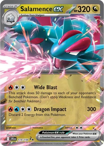 קלף פוקימון בודד single - SALAMENCE EX – JOURNEY TOGETHER – 114/159