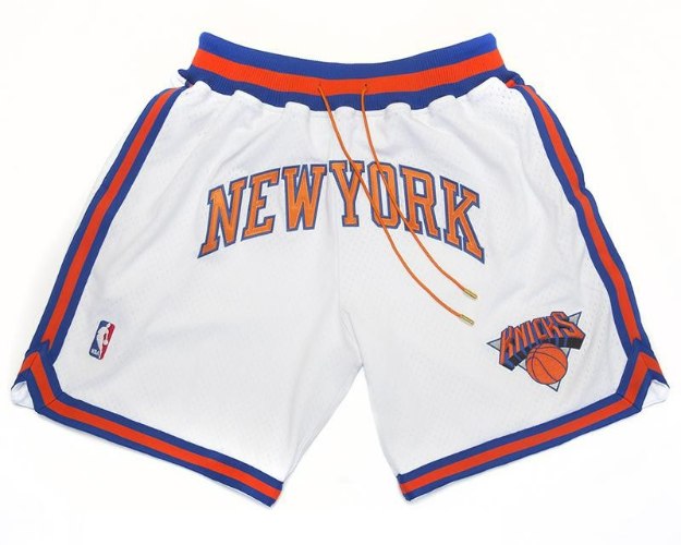 מכנסי NBA קצרים ניו יורק ניקס JUST DON לבן