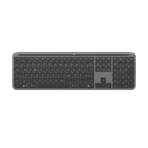 מקלדת Logitech K950 Slim אלחוטית בעיצוב דק במיוחד בצבע גרפיט