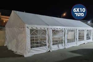 אוהל קונסטרוקציה ברזל במידה 6X10 קונסטרוקציה כפולה