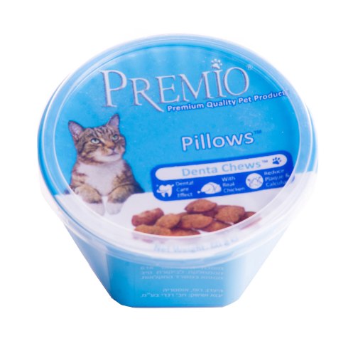 פרמיו חטיף כריות דנטלי לחתולים 60 גרם - PREMIO CAT TREATS DENTAL 60G