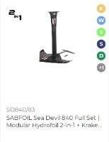 SEA DEVIL 840 FULL SET | MODULAR HYDROFOIL 2-IN-1 + KRAKEN MAST 83