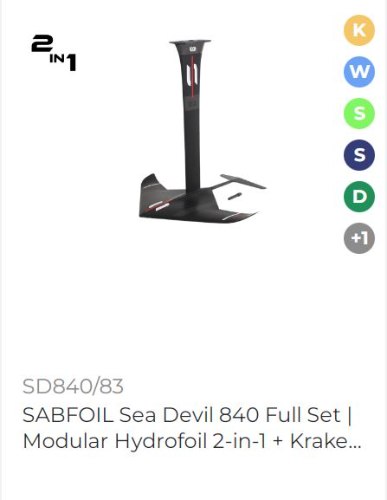 SEA DEVIL 840 FULL SET | MODULAR HYDROFOIL 2-IN-1 + KRAKEN MAST 83