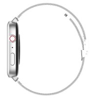 שעון חכם Miracase Multisport Smartwatch MSW100 – שעון כסוף עם רצועת רשת ושני כפתורים בצדו