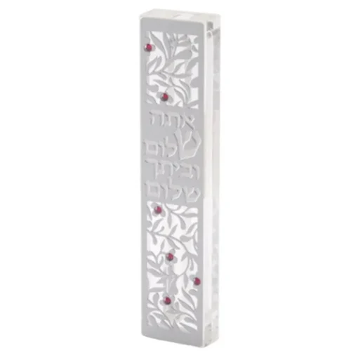 מזוזה דגם עלים אתה שלום