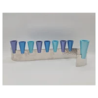 חנוכייה אלומיניום רקוע קונוס צבוע