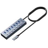 CABLETIME USB-A to 7-Ports USB-A 3.0 (USB-C Power) HUB