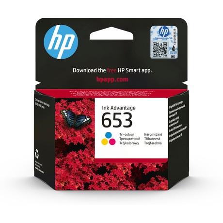 ראש דיו צבעוני מקורי HP 653