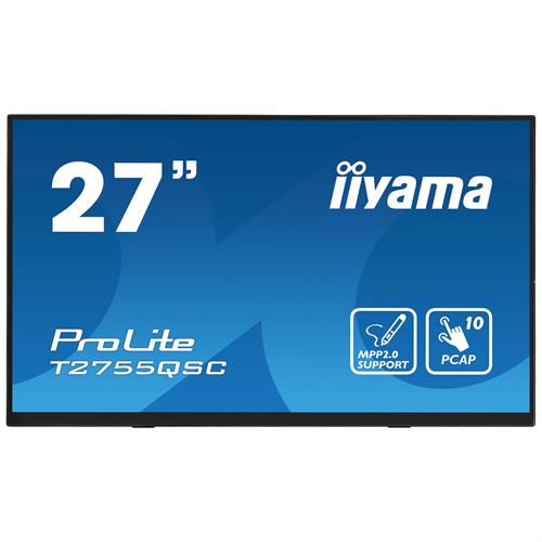 מסך מגע IPS ‏IIYAMA ProLite ‏27" WQHD 75Hz PCAP 10pt