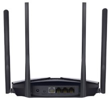 ראוטר Mercusys AX3000 Dual-Band WiFi 6 MR80X – גב המכשיר עם ארבע אנטנות וחיבורי רשת