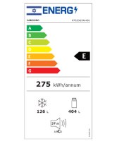 מקרר מקפיא עליון 530 ליטר נטו Samsung RT53DG7A64B1 עם התקן שבת מובנה - גימור נירוסטה מושחרת