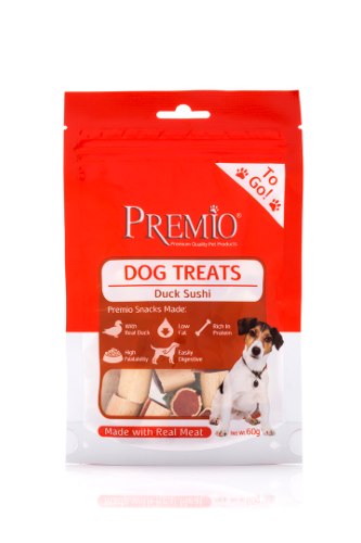 חטיפים לכלבים פרמיו סושי ברווז 100 גרם - PREMIO TREATS SUSHI DUCK 100G