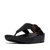 כפכף לולו שחור עם אבזם פיטפלופ FITFLOP