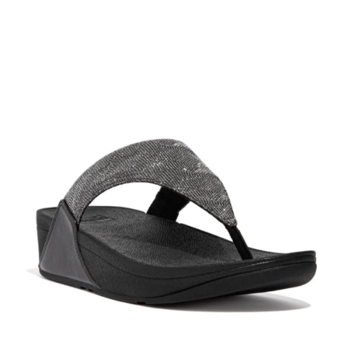 FITFLOP | פיטפלופ - Fitflop Lulu Glitz Toe-Post Sandals Black פיט פלופ כפכפי נשים אצבע קריסטל