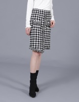 Plaid Wool Skirt