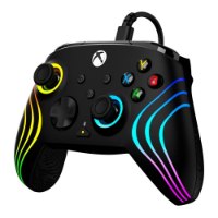 בקר חוטי לגיימינג צבע שחור Turtle Beach Afterglow Wave RGB for Xbox and PC – בקר שחור אחד חוטי עם תאורת RGB צבעונית בולטת