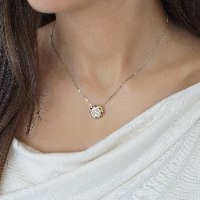 שרשרת ותליון זהב ויהלומים 0.38 קרט