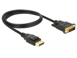כבל מסך פסיבי Delock Passive DisplayPort 1.2 to DVI 24+1 Cable 4K 30 Hz 3 m