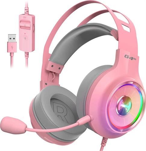 אוזניות גיימינג Edifier G4TE Gaming 7.1 Headset 50mm USB Pink