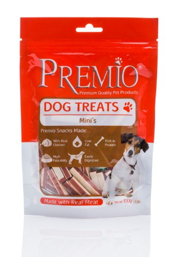 חטיפים לכלבים פרמיו מיני מקלוני עוף 100 גרם - PREMIO TREATS CHICKEN MINI'S 100G