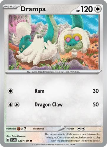 קלף בודד single פוקימון - drampa - Journey Together - 130/159
