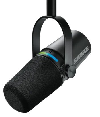 מיקרופון Shure MV7i עם ממשק מובנה וכניסת Combo XLR / ‏1/4 אינץ' להקלטה דו-ערוצית