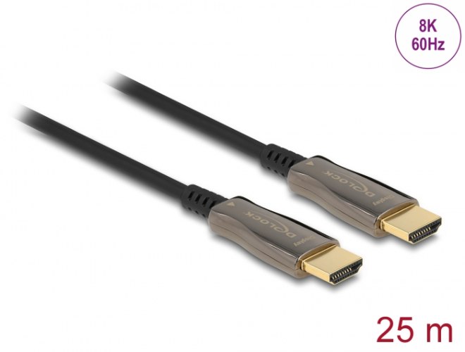 כבל מסך אקטיבי Delock Active Optical Cable HDMI 8K 60 Hz 25 m