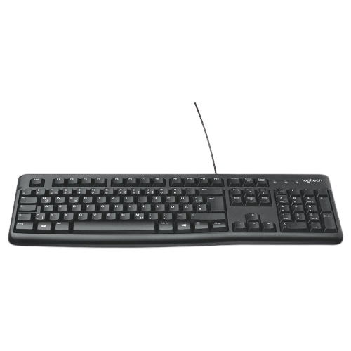 מקלדת חוטית Logitech K120 USB שחור