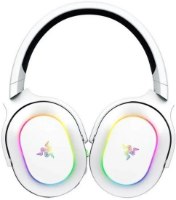 אוזניות גיימינג אלחוטיות צבע לבן Razer Barracuda X Chroma – אוזניות לבנות עם תאורת RGB צבעונית ולוגו Razer זוהר